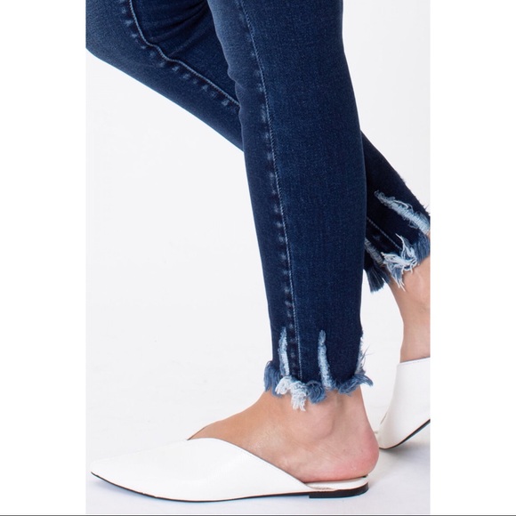 HOT! kancan jeans ankle length dark wash skinny - Picture 5 of 7